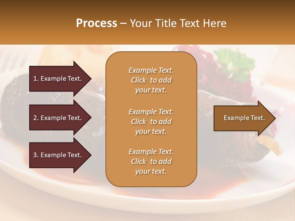 A Plate Of Food With Meat And Vegetables On It PowerPoint Template