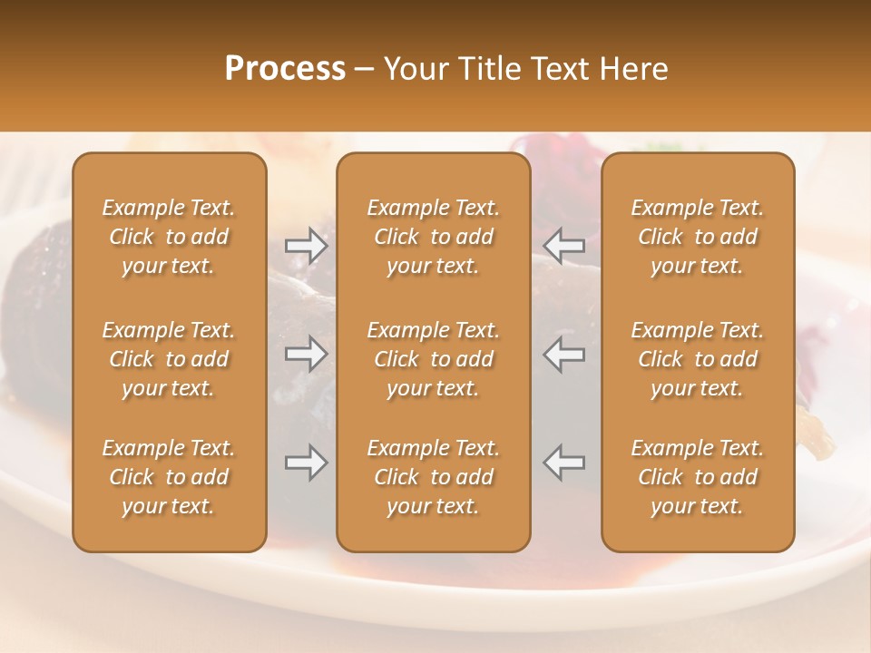 A Plate Of Food With Meat And Vegetables On It PowerPoint Template