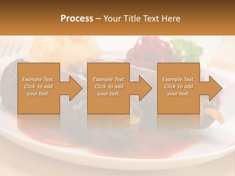 A Plate Of Food With Meat And Vegetables On It PowerPoint Template