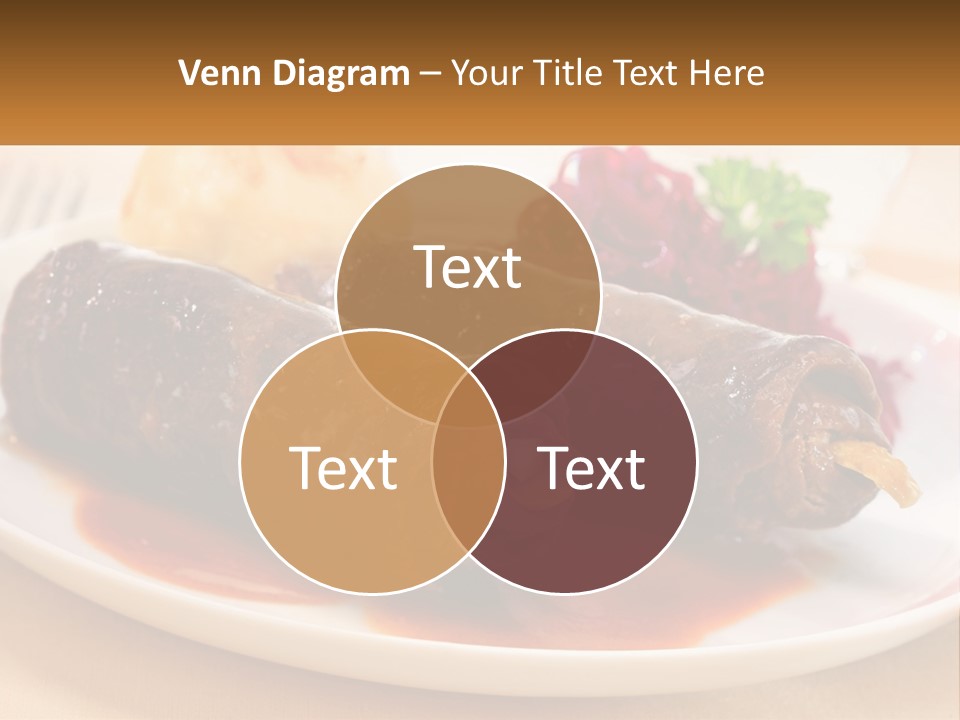 A Plate Of Food With Meat And Vegetables On It PowerPoint Template