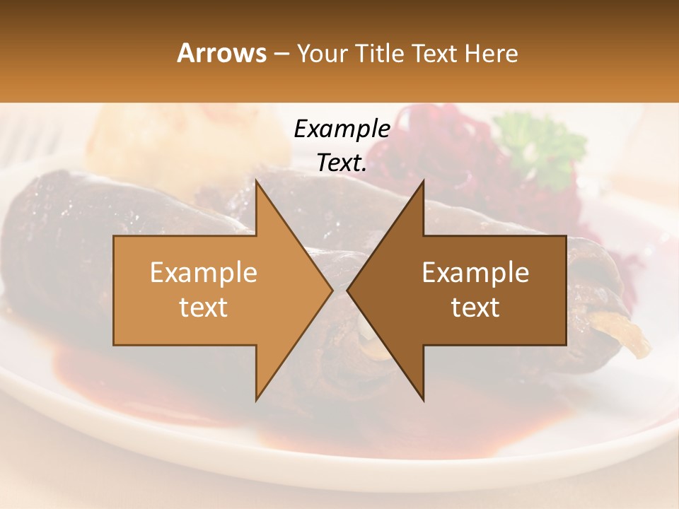 A Plate Of Food With Meat And Vegetables On It PowerPoint Template