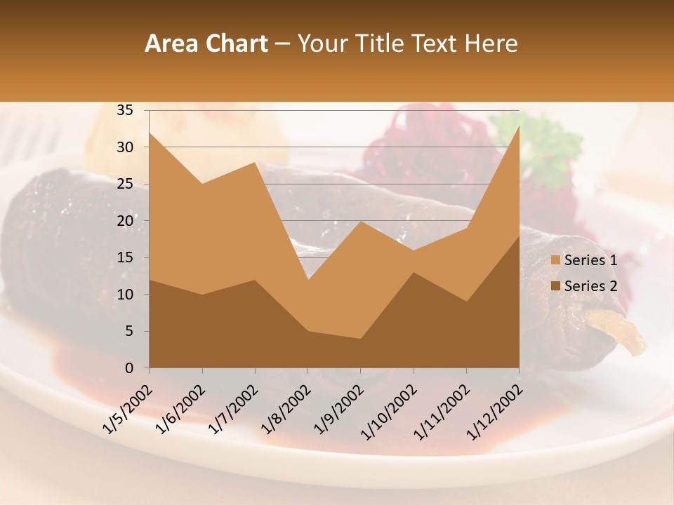 A Plate Of Food With Meat And Vegetables On It PowerPoint Template