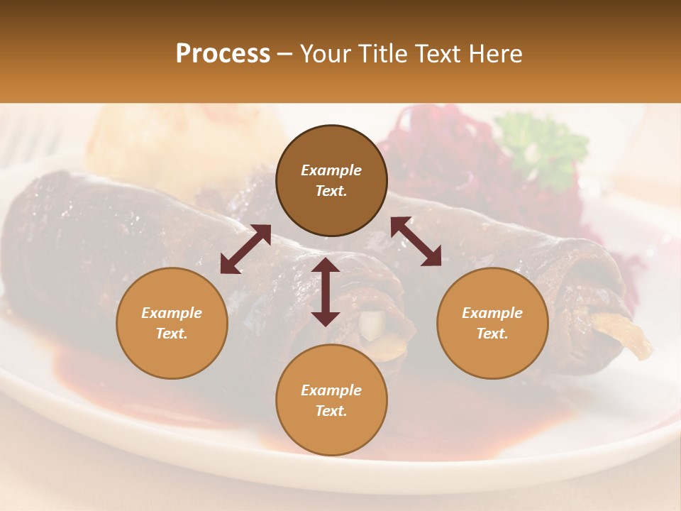 A Plate Of Food With Meat And Vegetables On It PowerPoint Template