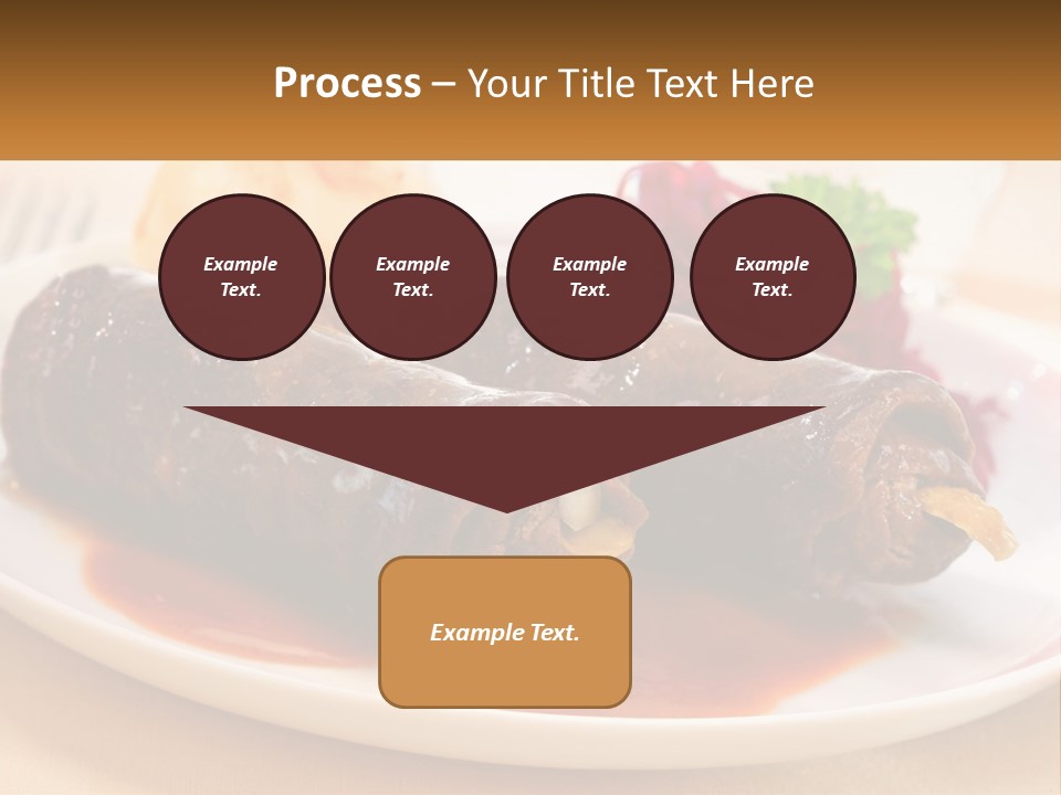 A Plate Of Food With Meat And Vegetables On It PowerPoint Template