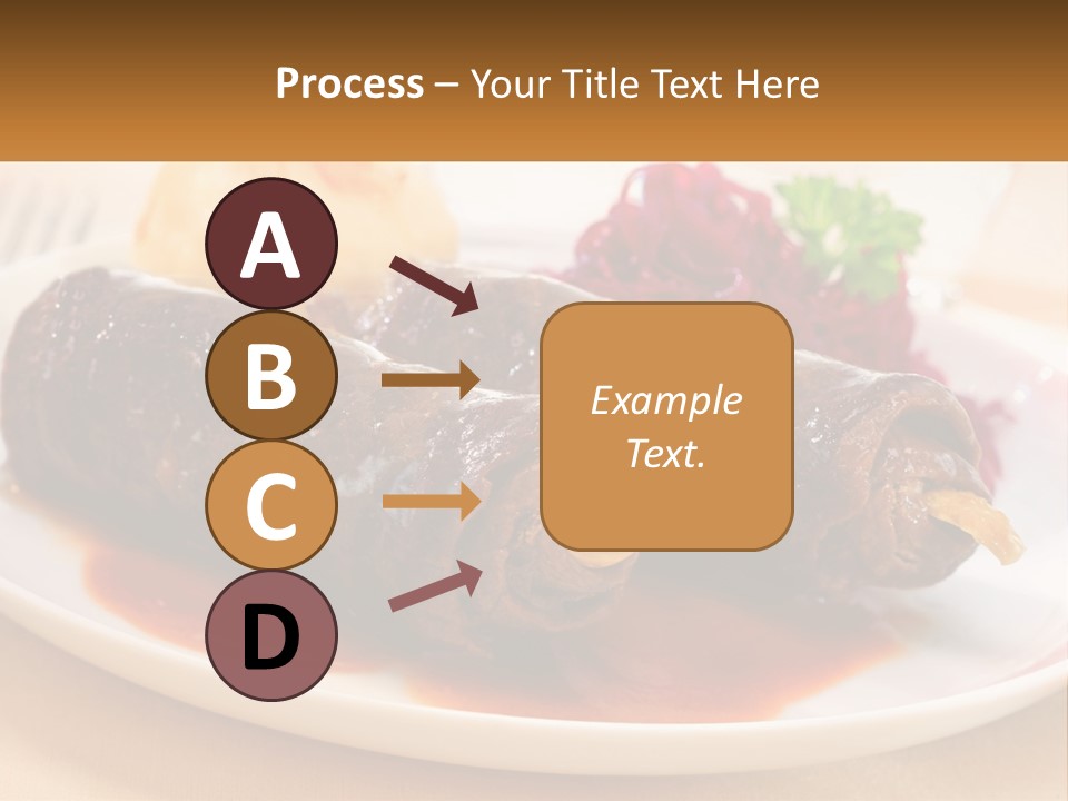 A Plate Of Food With Meat And Vegetables On It PowerPoint Template