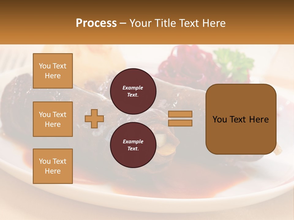 A Plate Of Food With Meat And Vegetables On It PowerPoint Template
