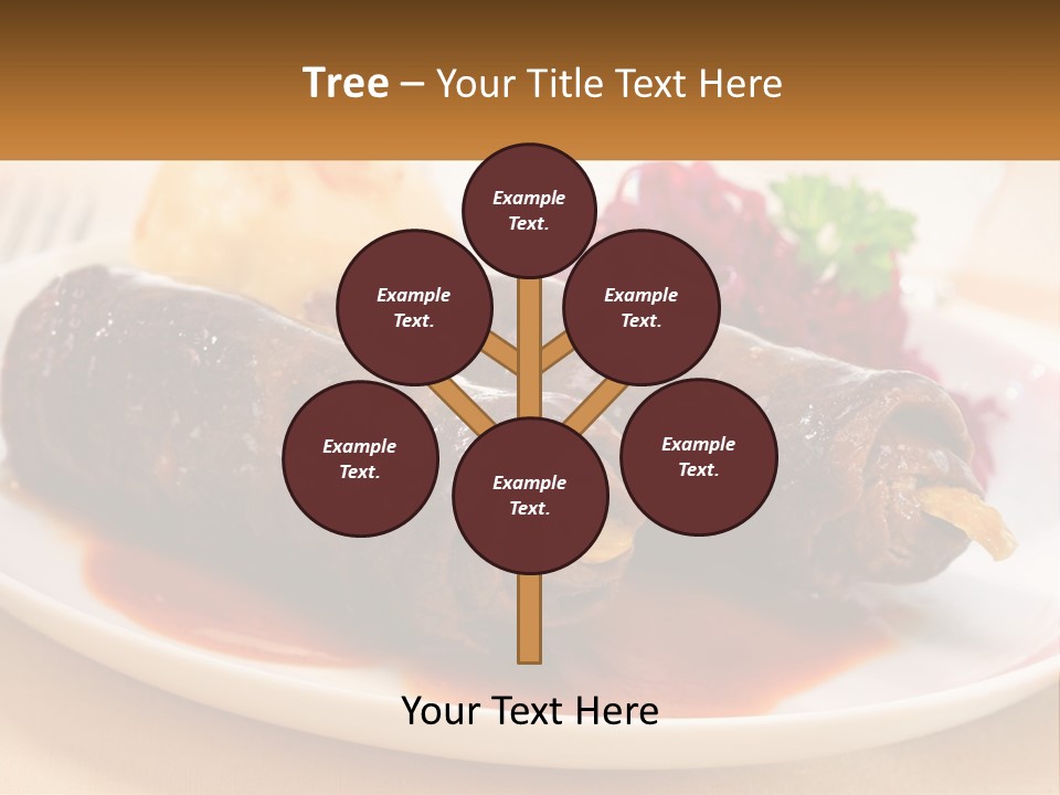 A Plate Of Food With Meat And Vegetables On It PowerPoint Template