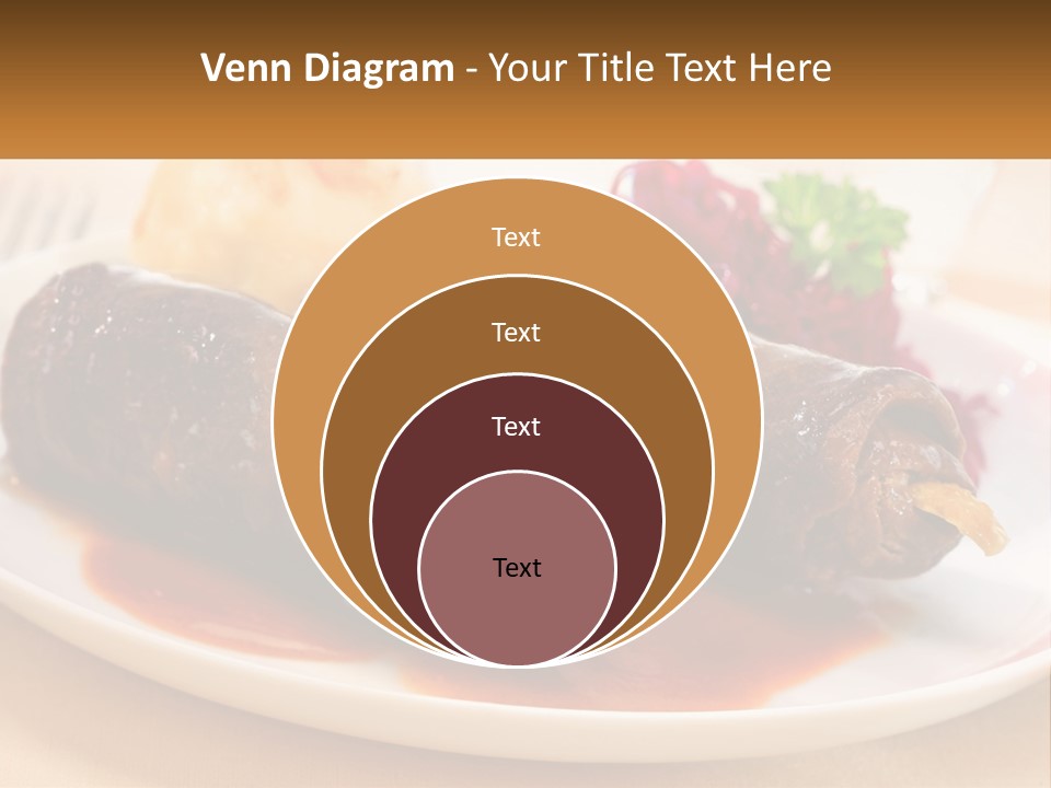 A Plate Of Food With Meat And Vegetables On It PowerPoint Template
