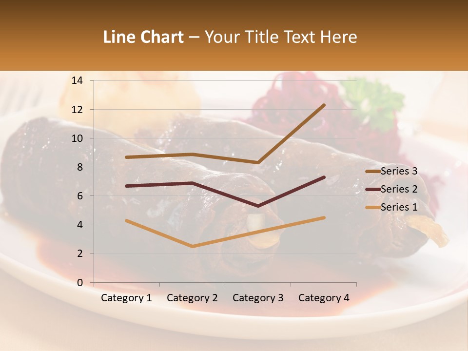 A Plate Of Food With Meat And Vegetables On It PowerPoint Template