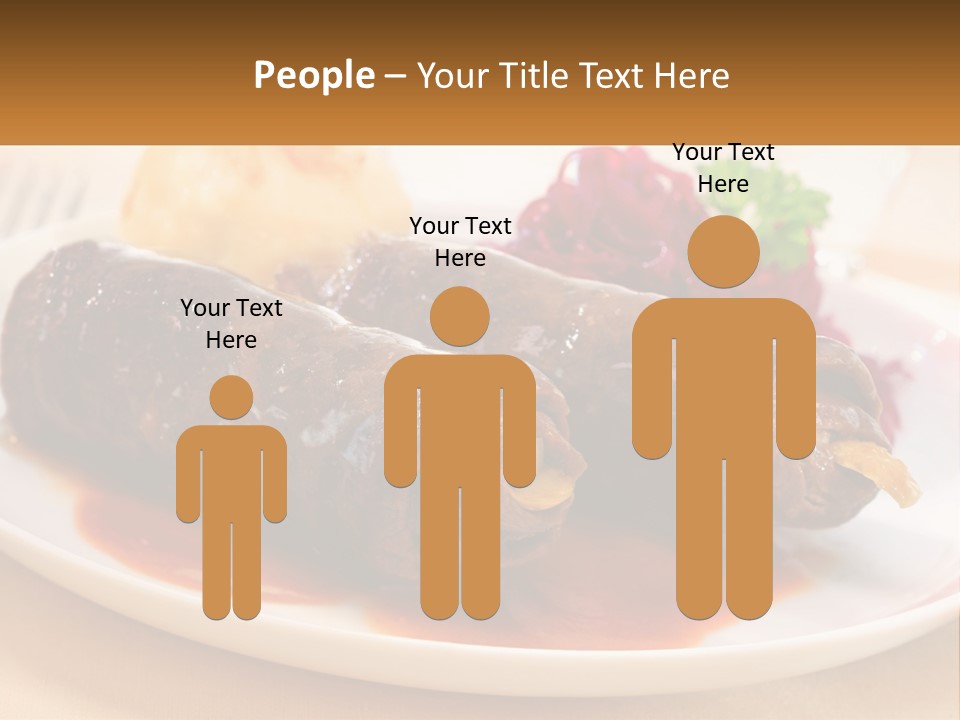 A Plate Of Food With Meat And Vegetables On It PowerPoint Template