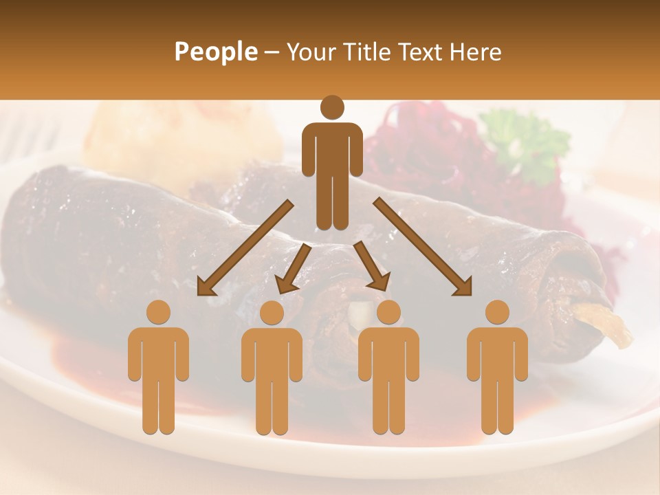A Plate Of Food With Meat And Vegetables On It PowerPoint Template