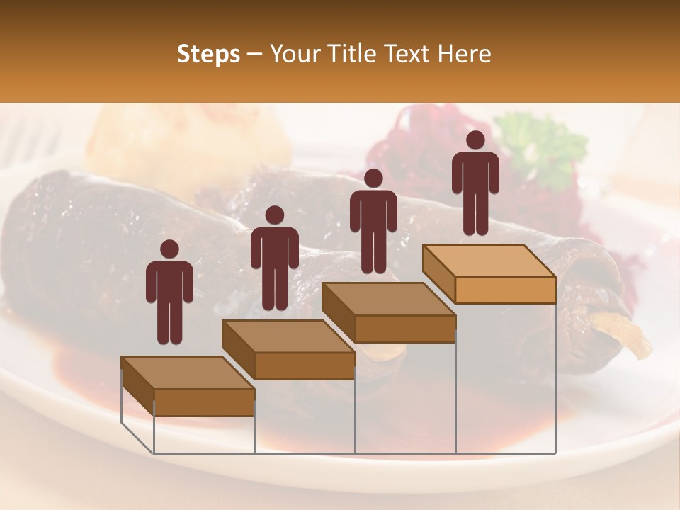 A Plate Of Food With Meat And Vegetables On It PowerPoint Template