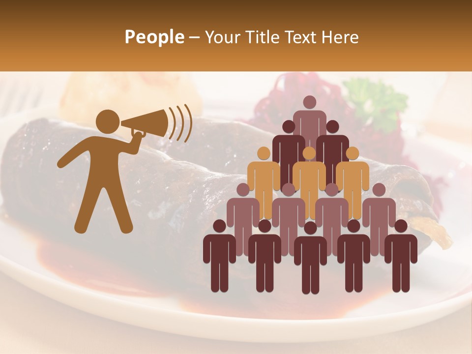 A Plate Of Food With Meat And Vegetables On It PowerPoint Template