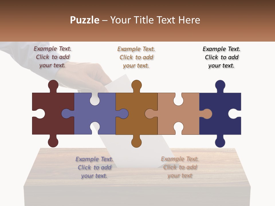 A Person Putting A Piece Of Paper In A Voting Box PowerPoint Template