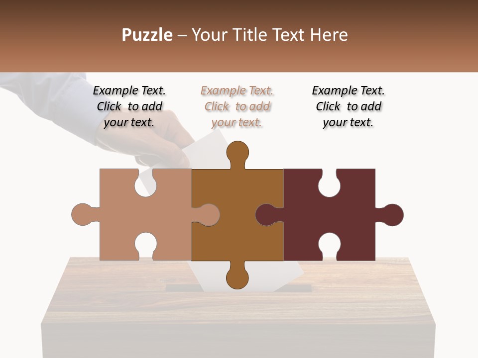 A Person Putting A Piece Of Paper In A Voting Box PowerPoint Template