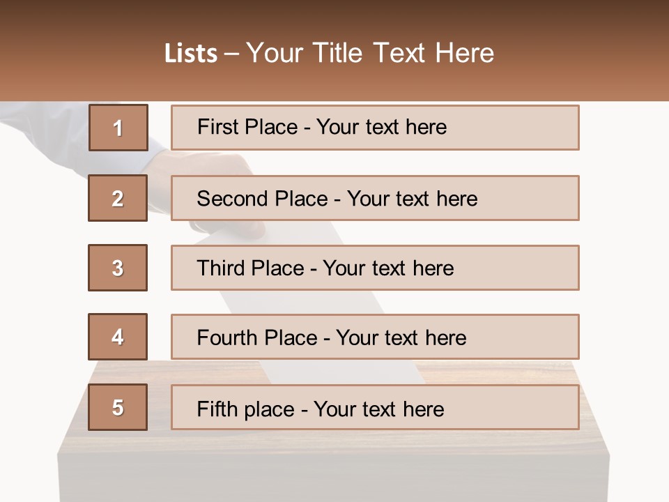 A Person Putting A Piece Of Paper In A Voting Box PowerPoint Template