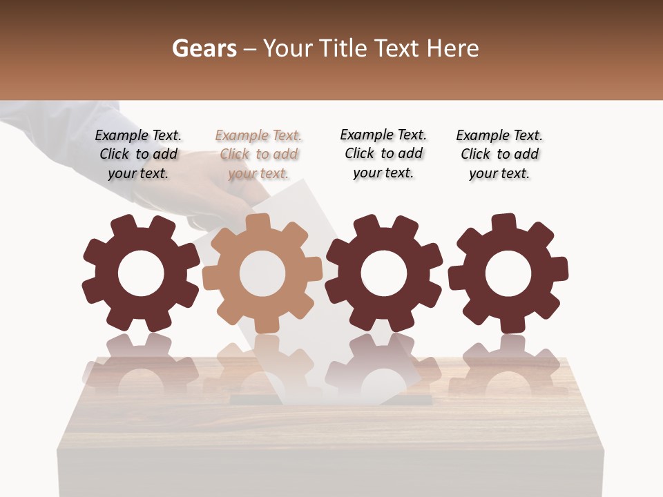 A Person Putting A Piece Of Paper In A Voting Box PowerPoint Template