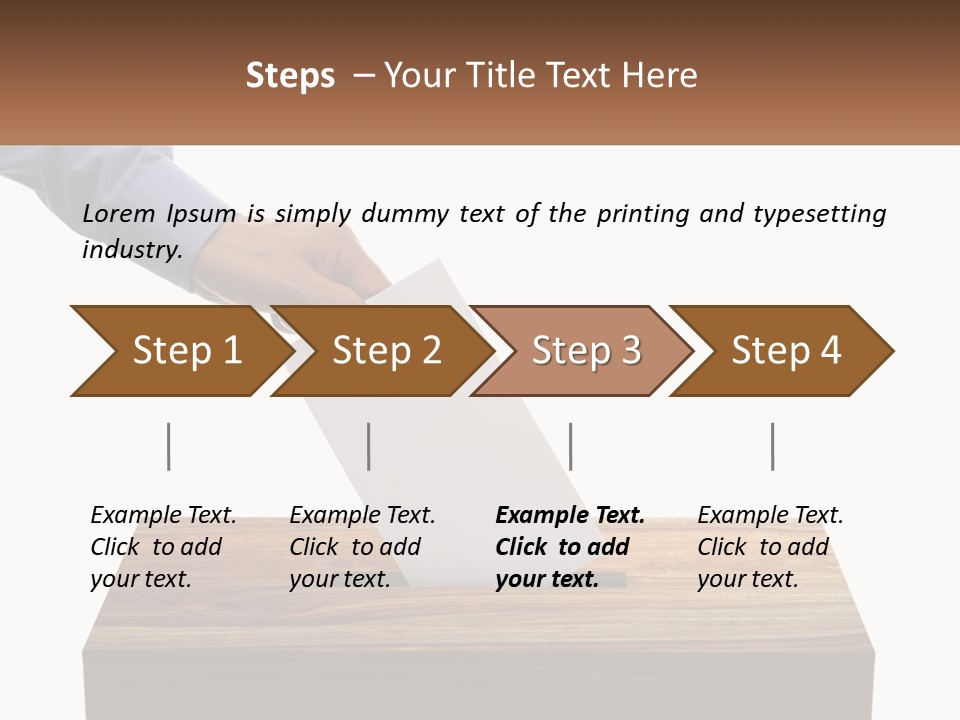 A Person Putting A Piece Of Paper In A Voting Box PowerPoint Template