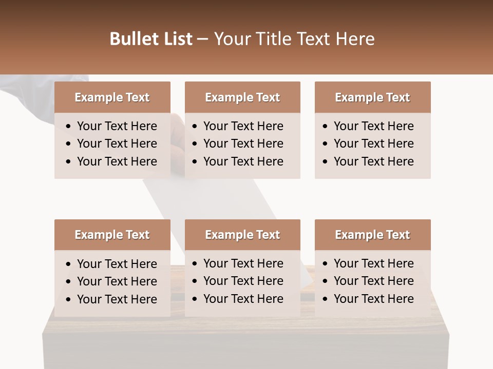 A Person Putting A Piece Of Paper In A Voting Box PowerPoint Template