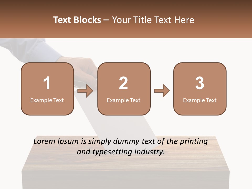 A Person Putting A Piece Of Paper In A Voting Box PowerPoint Template