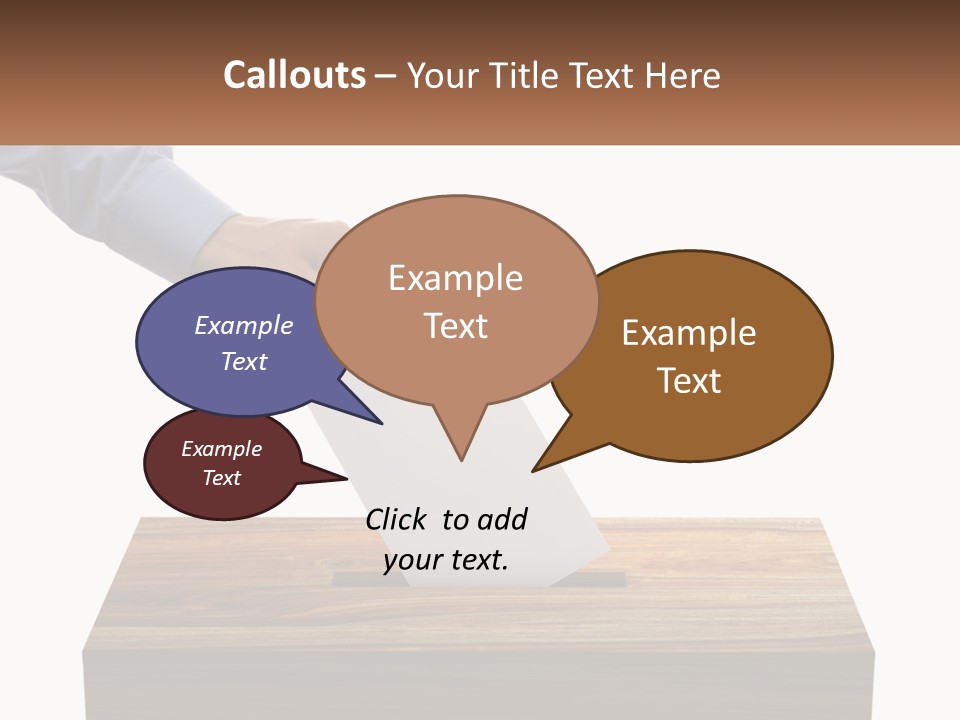 A Person Putting A Piece Of Paper In A Voting Box PowerPoint Template