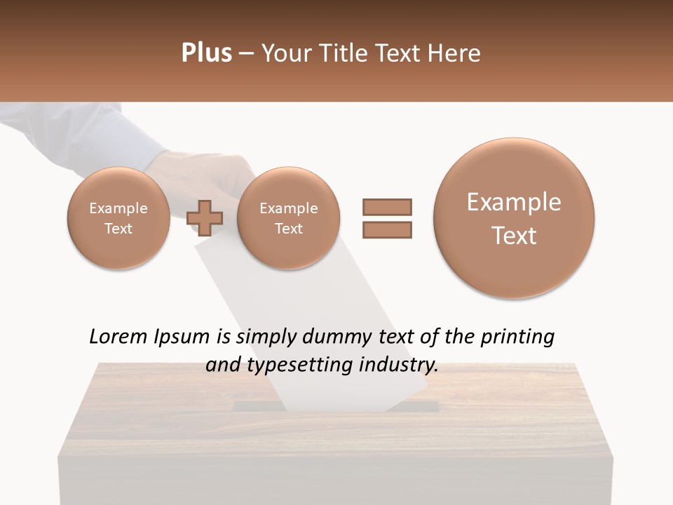 A Person Putting A Piece Of Paper In A Voting Box PowerPoint Template