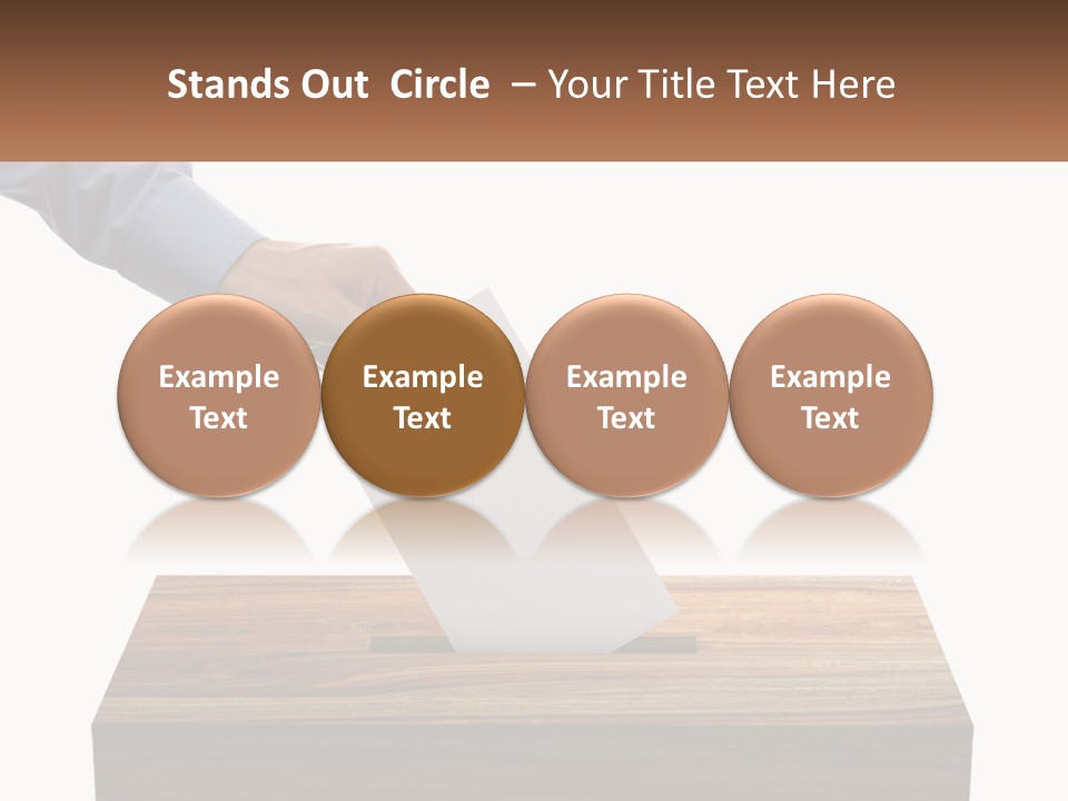 A Person Putting A Piece Of Paper In A Voting Box PowerPoint Template