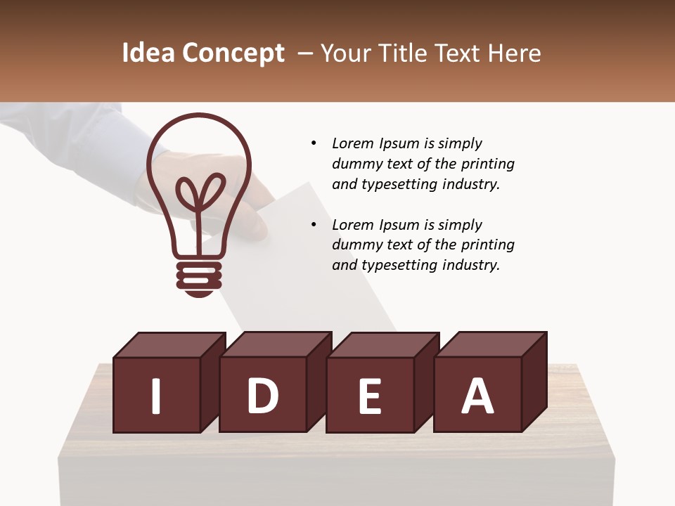 A Person Putting A Piece Of Paper In A Voting Box PowerPoint Template