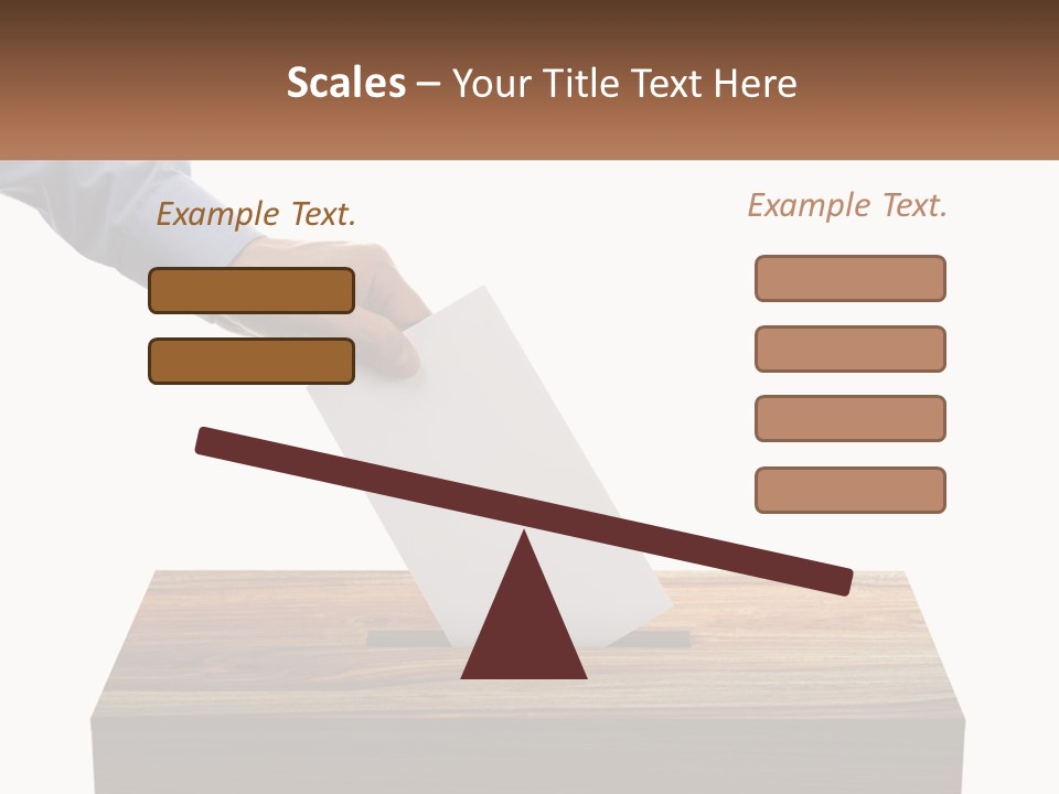 A Person Putting A Piece Of Paper In A Voting Box PowerPoint Template