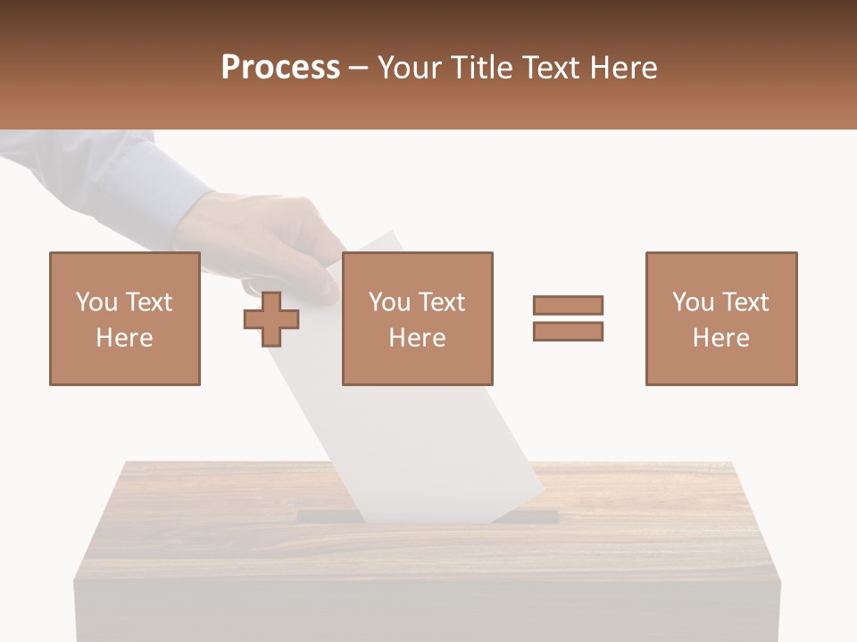 A Person Putting A Piece Of Paper In A Voting Box PowerPoint Template