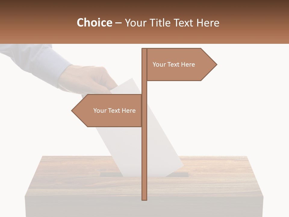 A Person Putting A Piece Of Paper In A Voting Box PowerPoint Template