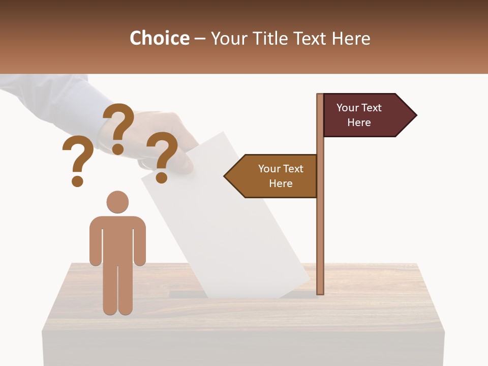 A Person Putting A Piece Of Paper In A Voting Box PowerPoint Template