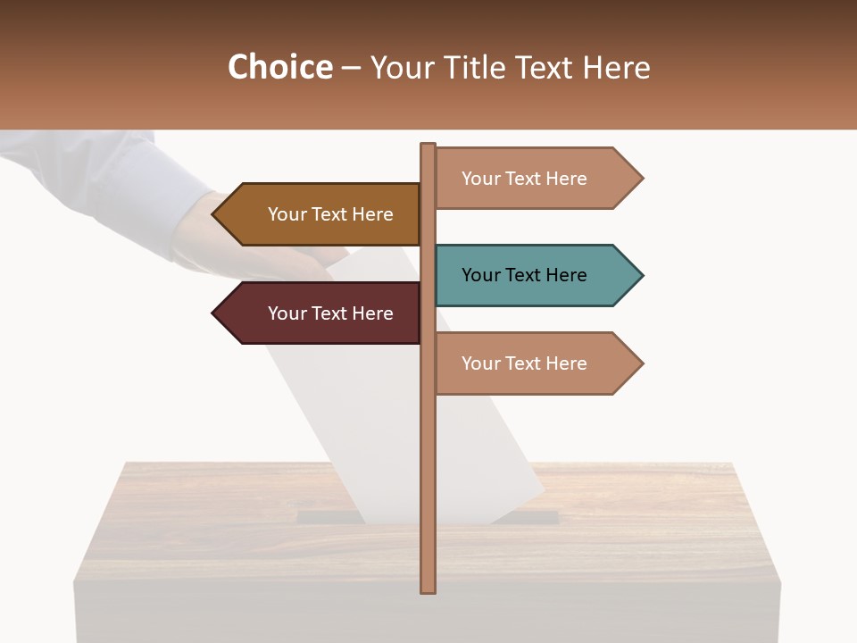 A Person Putting A Piece Of Paper In A Voting Box PowerPoint Template