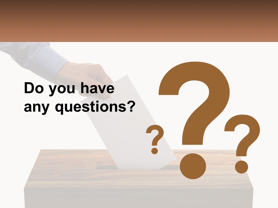 A Person Putting A Piece Of Paper In A Voting Box PowerPoint Template