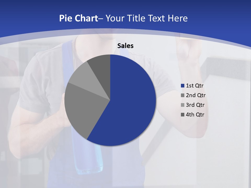 A Man In Overalls Cleaning A Window With A Sponge PowerPoint Template