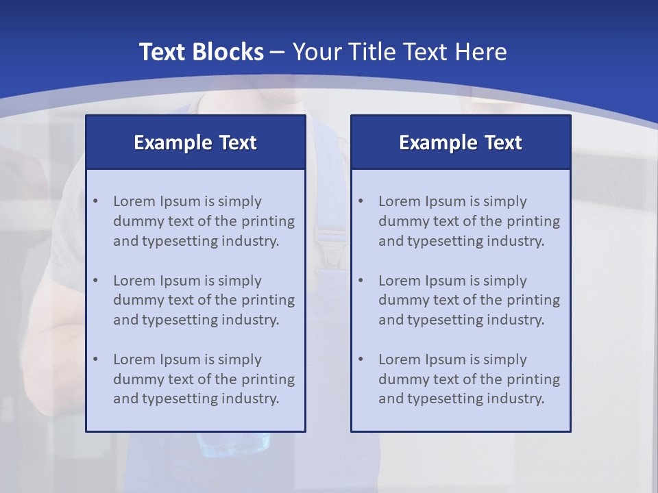 A Man In Overalls Cleaning A Window With A Sponge PowerPoint Template