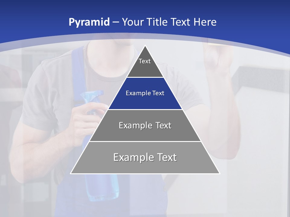 A Man In Overalls Cleaning A Window With A Sponge PowerPoint Template