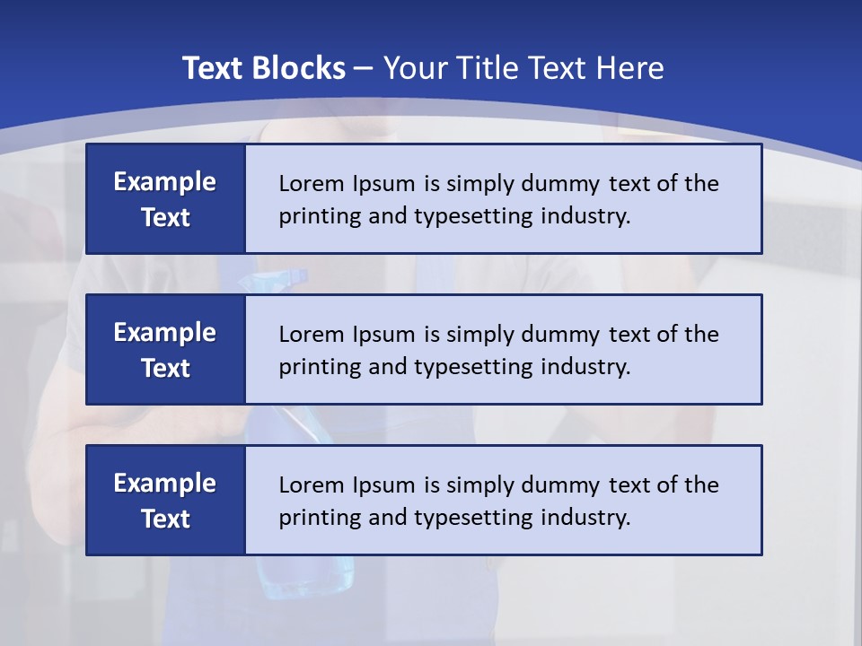 A Man In Overalls Cleaning A Window With A Sponge PowerPoint Template