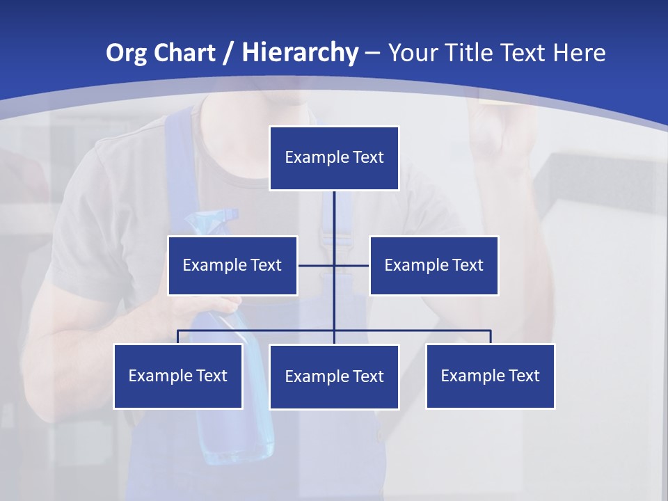 A Man In Overalls Cleaning A Window With A Sponge PowerPoint Template