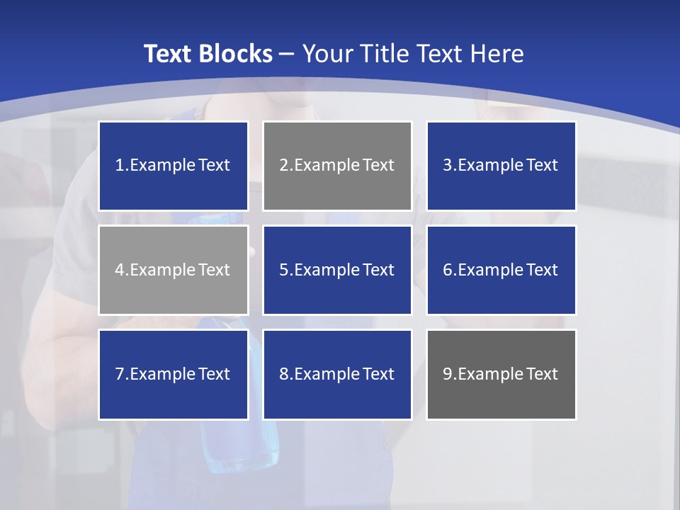 A Man In Overalls Cleaning A Window With A Sponge PowerPoint Template