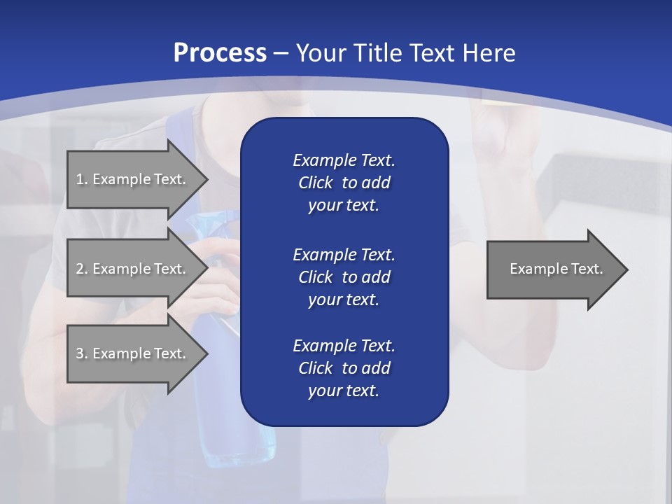 A Man In Overalls Cleaning A Window With A Sponge PowerPoint Template