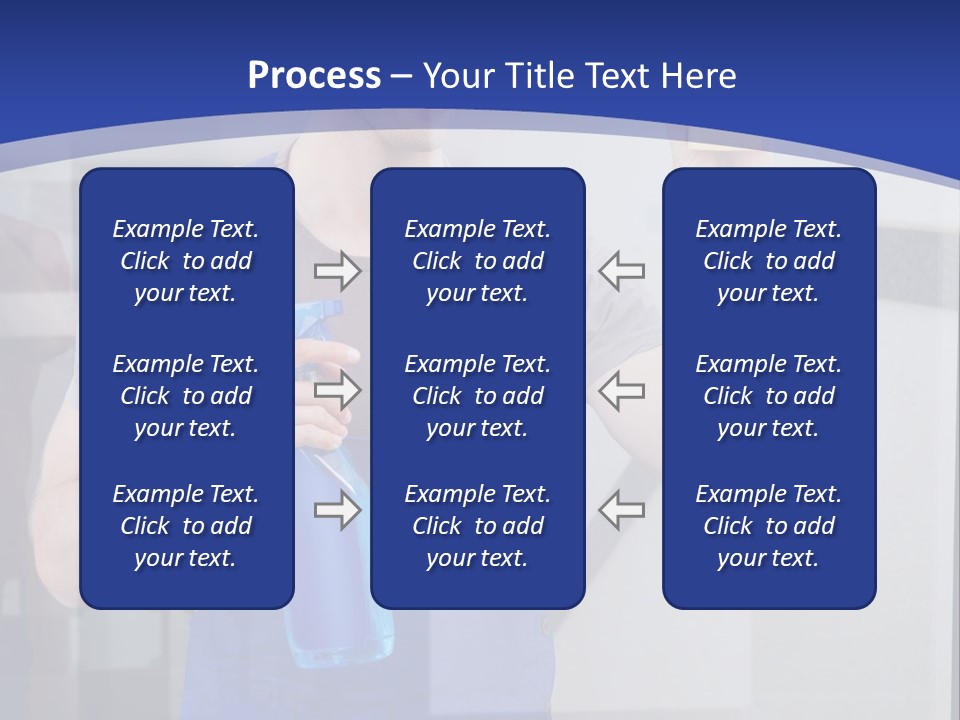 A Man In Overalls Cleaning A Window With A Sponge PowerPoint Template