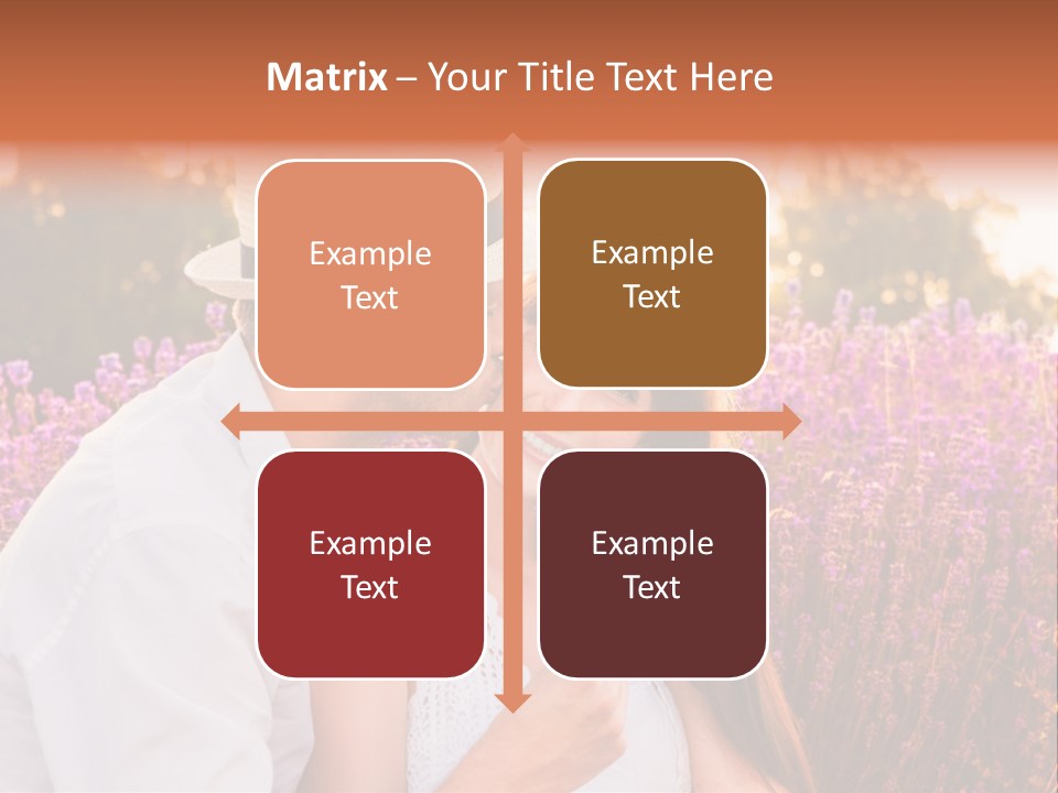 A Man Kissing A Woman In A Field Of Flowers PowerPoint Template