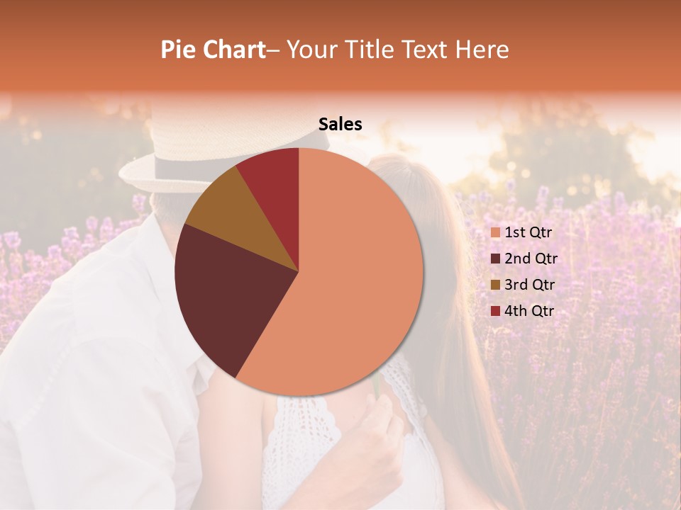 A Man Kissing A Woman In A Field Of Flowers PowerPoint Template