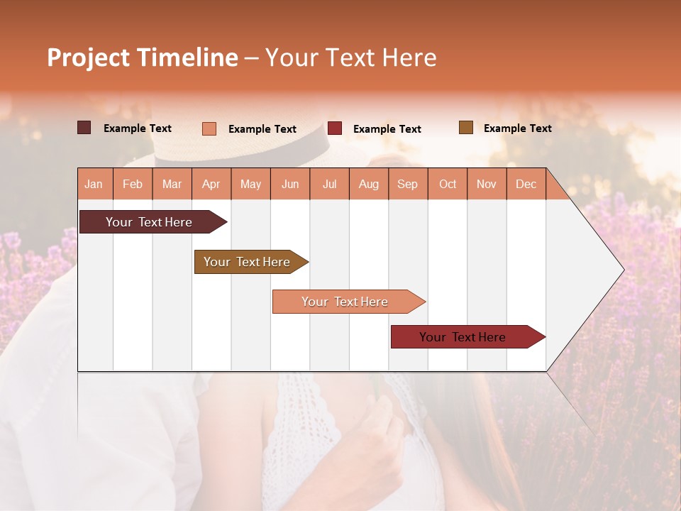 A Man Kissing A Woman In A Field Of Flowers PowerPoint Template