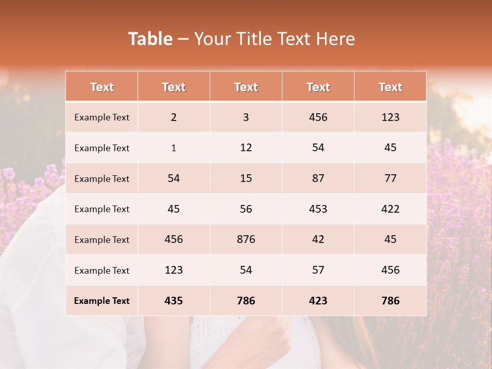 A Man Kissing A Woman In A Field Of Flowers PowerPoint Template