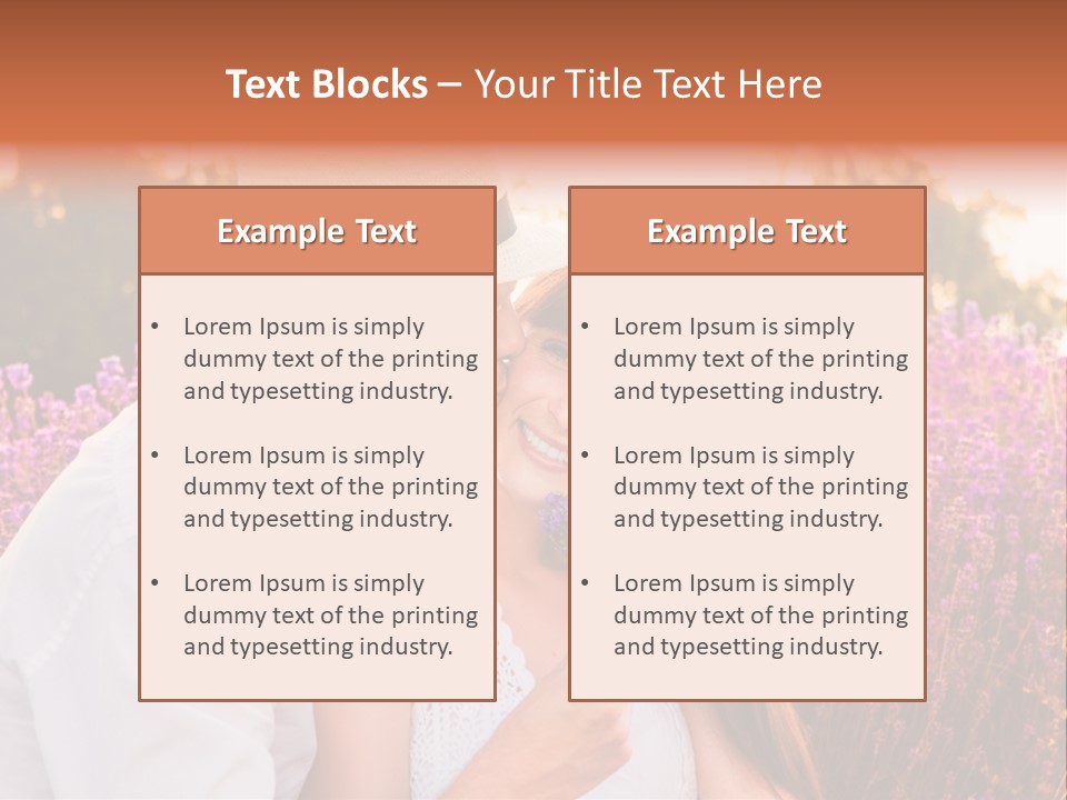 A Man Kissing A Woman In A Field Of Flowers PowerPoint Template