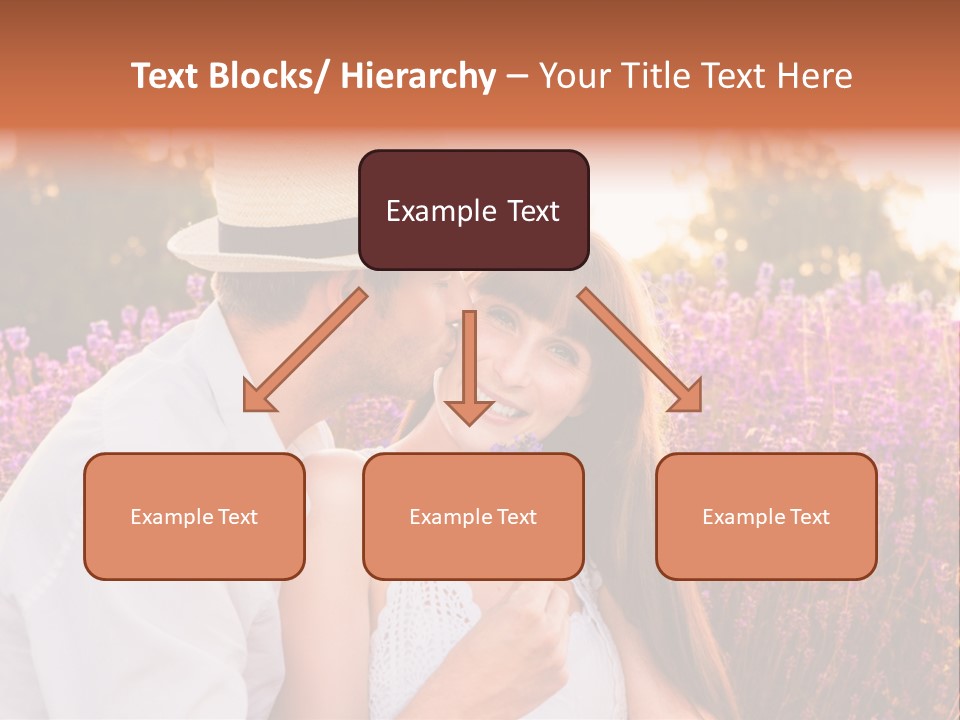 A Man Kissing A Woman In A Field Of Flowers PowerPoint Template