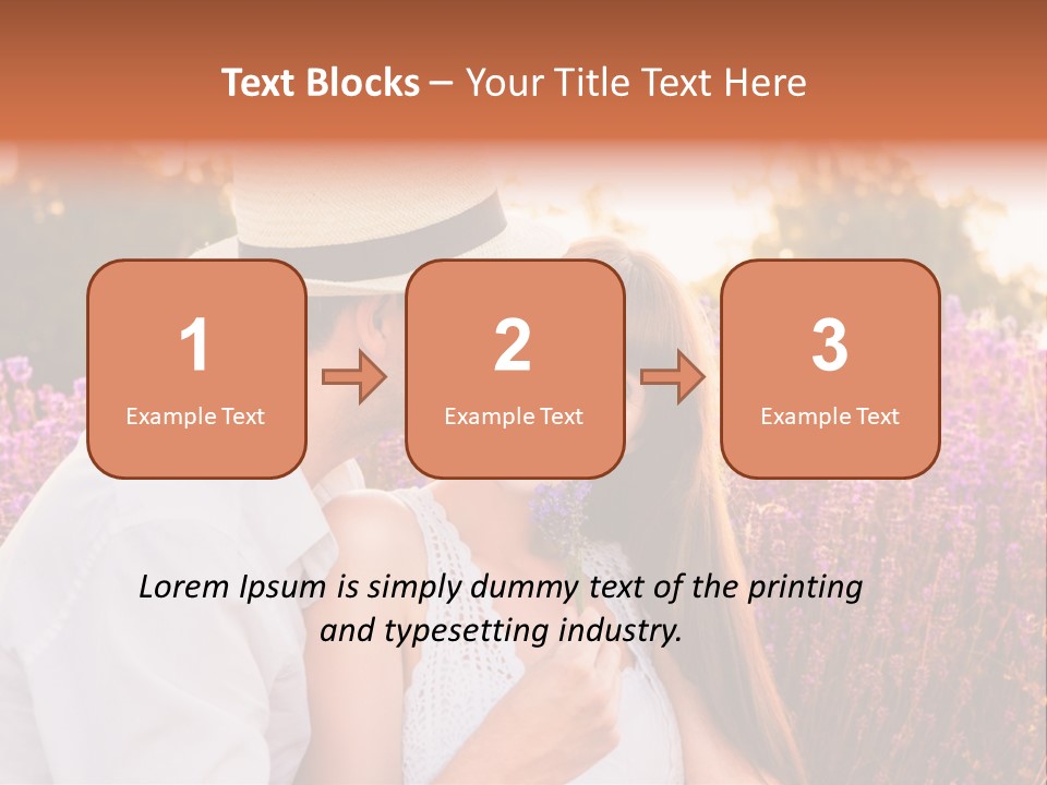A Man Kissing A Woman In A Field Of Flowers PowerPoint Template