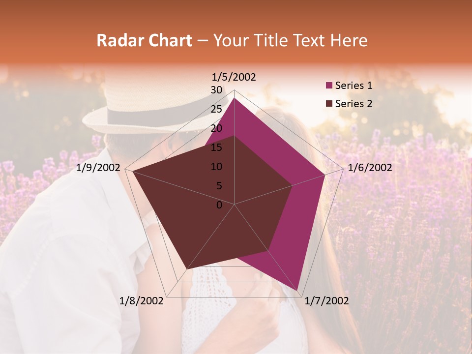 A Man Kissing A Woman In A Field Of Flowers PowerPoint Template